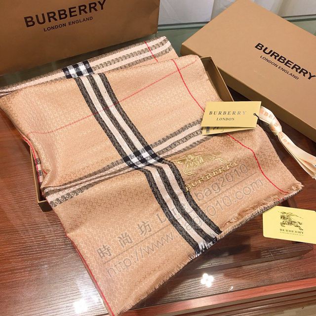 Burberry圍巾 2019年度最新力作 巴寶莉羊絨混紡格子長圍巾  llwj6474